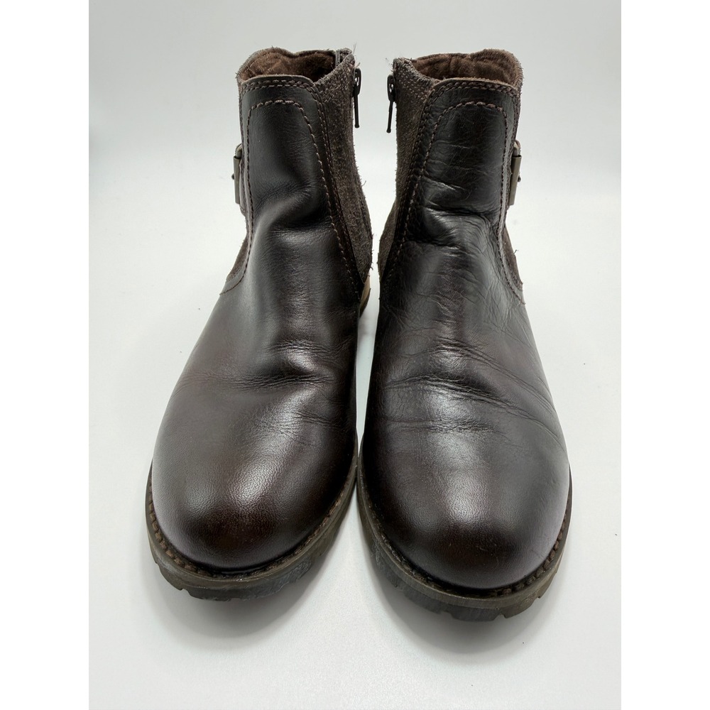Timberland Earthkeepers Brown Leather Suede Buckle Ankle Boots 8329A Womens 6 - Picture 2 of 7